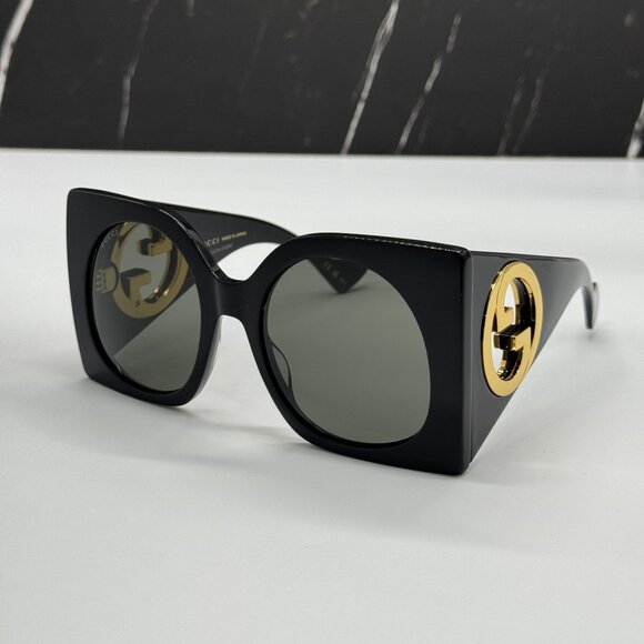NEW GUCCI GG1254S 001 BLACK WOMEN SUNGLASSES GUCCI - Picture 1 of 10